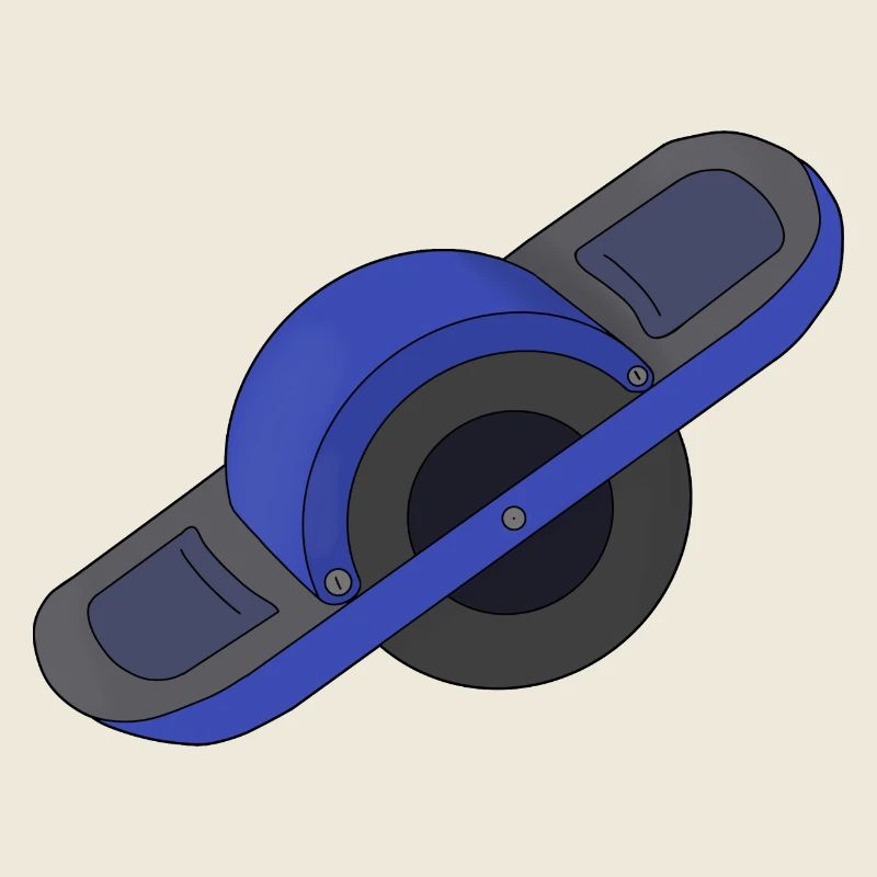 Blue One Wheel