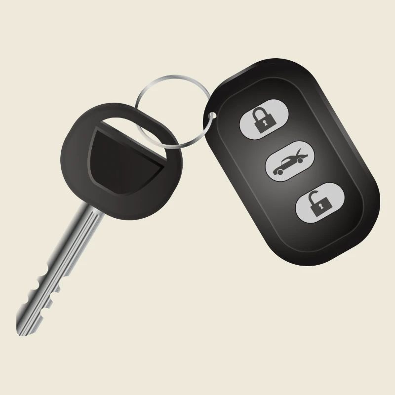 Clé de voiture unique avec télécommande radio