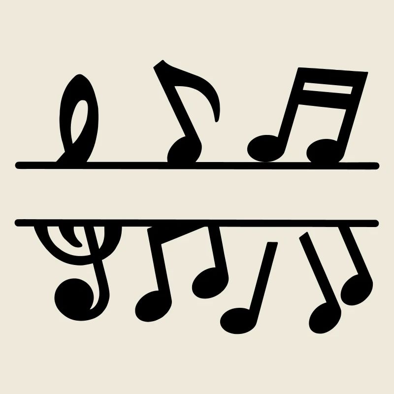 Notes de musique avec bannière de texte de clé musicale