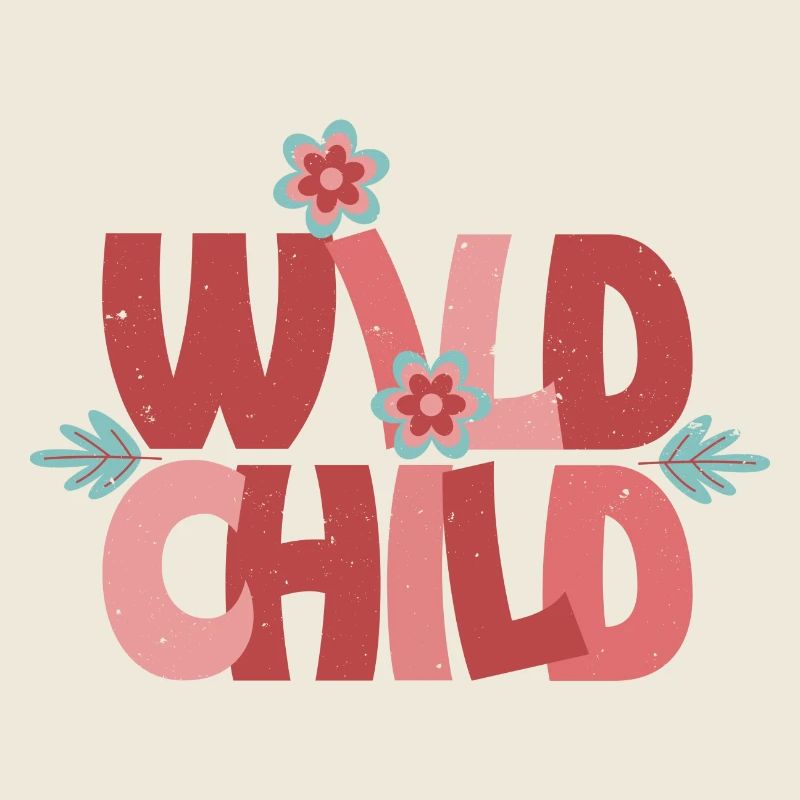 Wild Child - Niedliche Retro-Blume