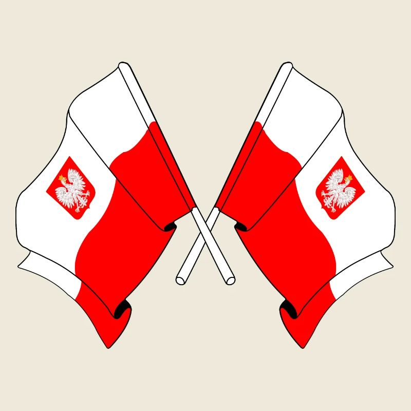Zwei Flaggen Polen