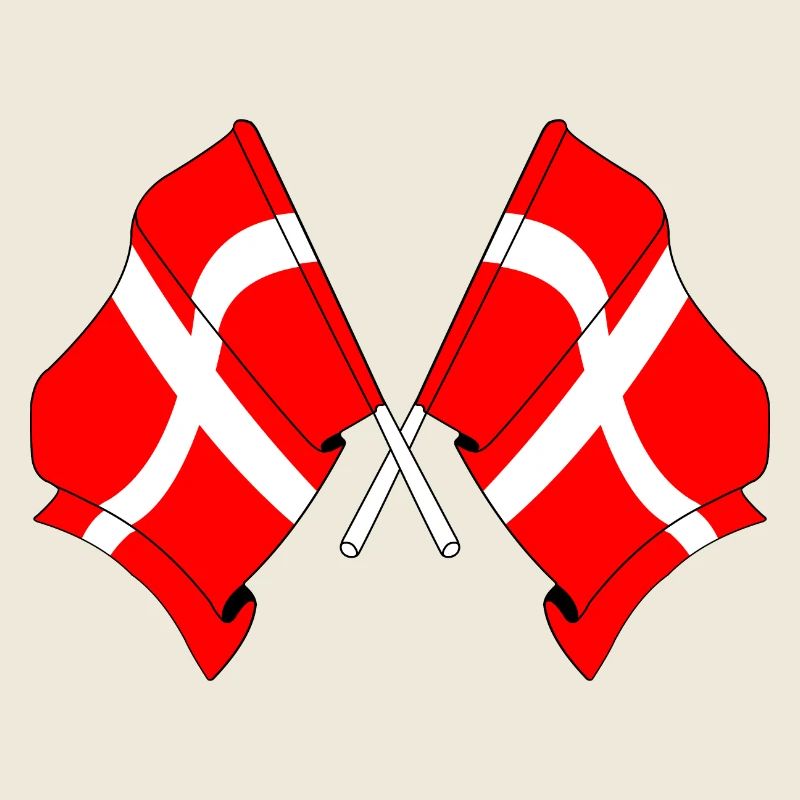Two flags Denmark