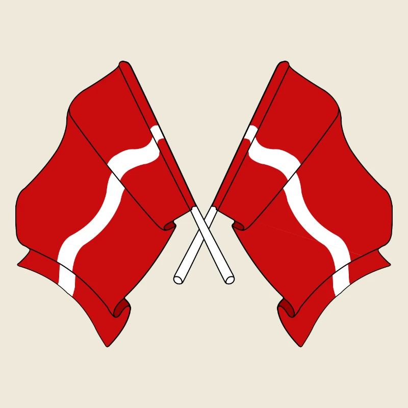 Deux drapeaux Lettonie