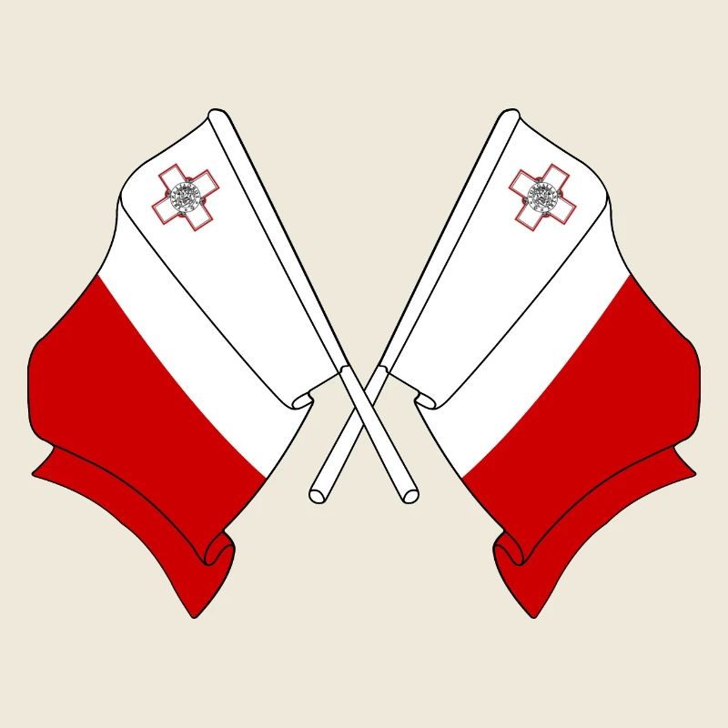Zwei Flaggen Malta