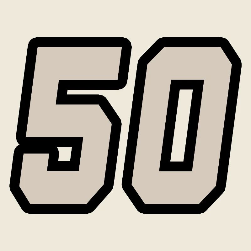 Zahl fünfzig 50