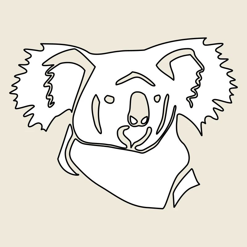 Dessin au trait de koala