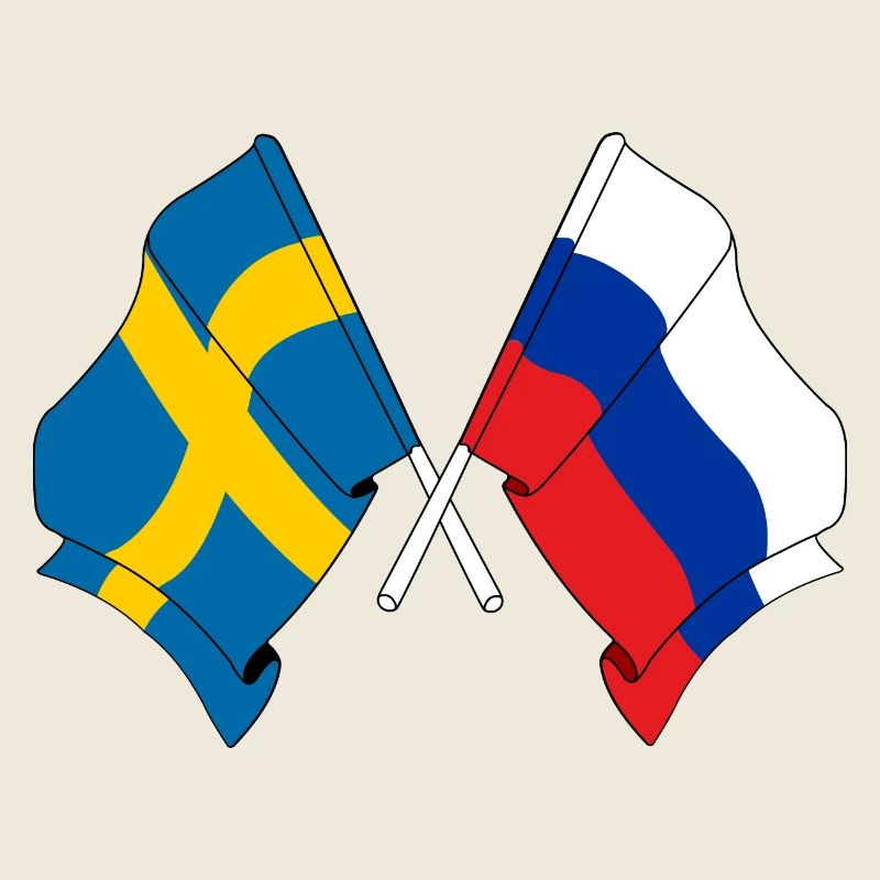 Drapeau Suède drapeau Russie
