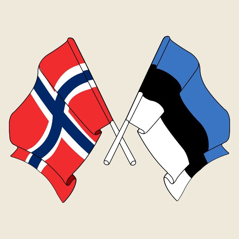 Flag Norway, flag Estonia