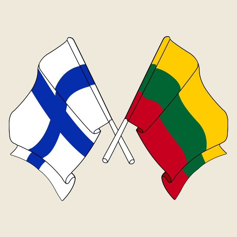 Drapeau Finlande, Drapeau Lituanie