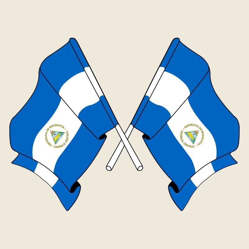 Two flags Nicaragua