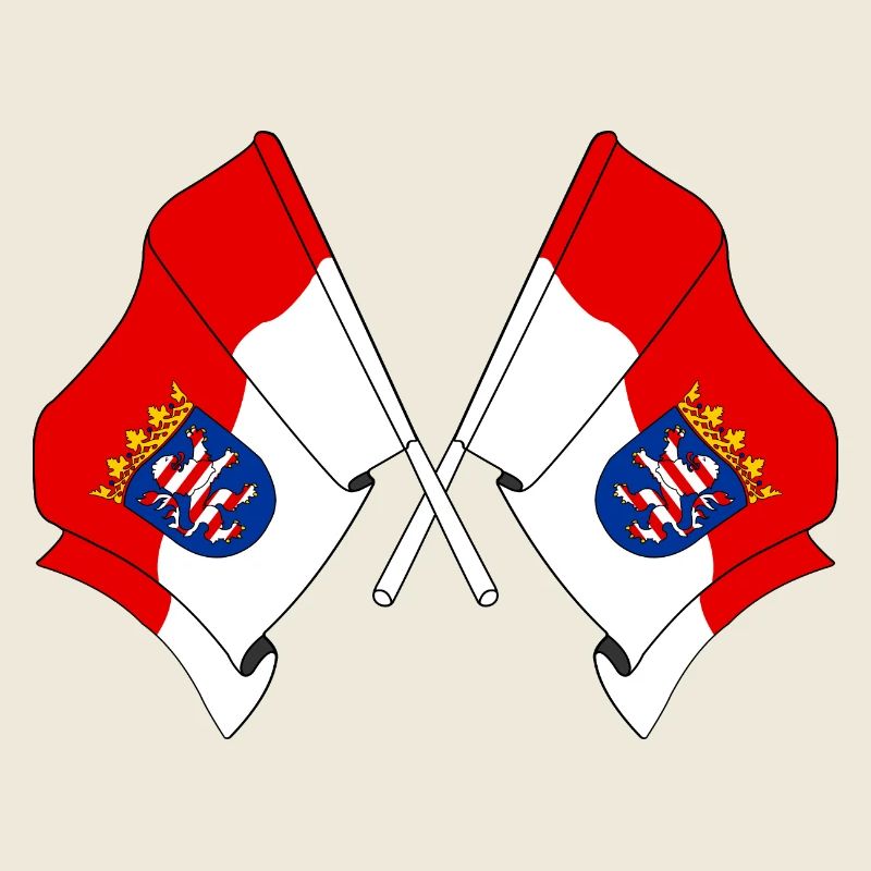 Flags crossed Hesse