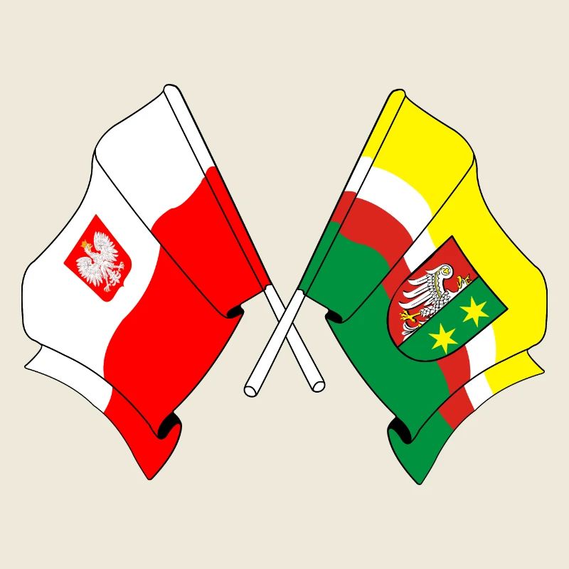 Drapeau de la Pologne, Lubusz croisé