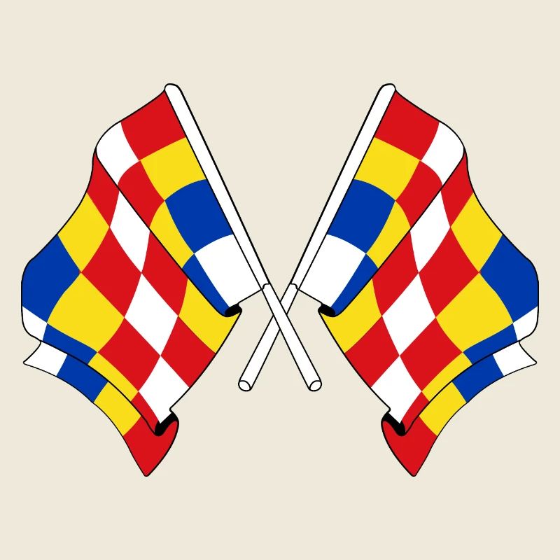 Zwei Flaggen Antwerpen Belgien