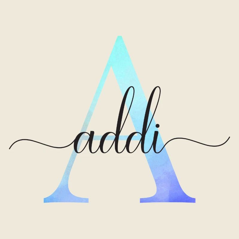 A| Monogramme | Nom | Addi | Aquarelle