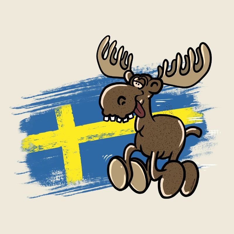 Sweden - Moose - Flag