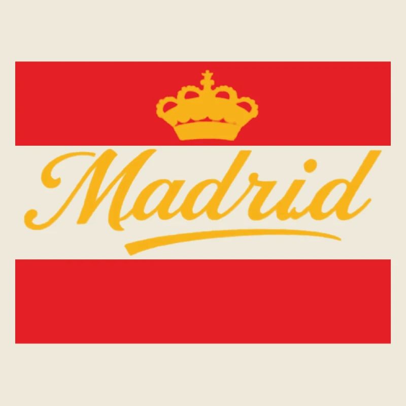 Madrid Krone Design auf Rot