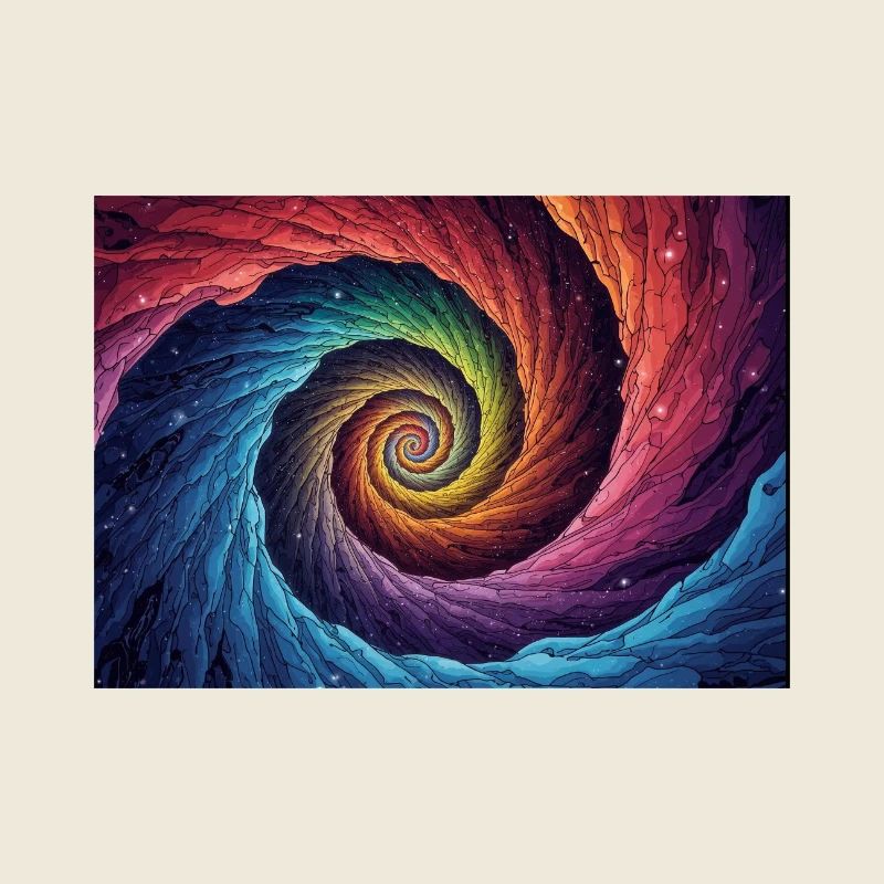 Vortex galactique coloré