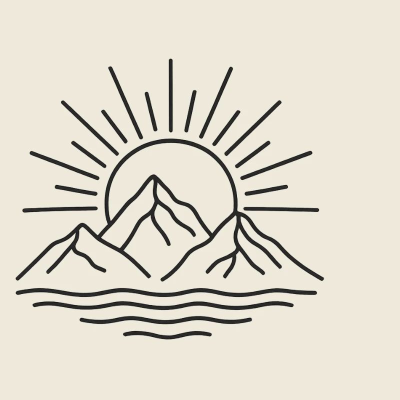 Minimalistisches Line-Art Design
