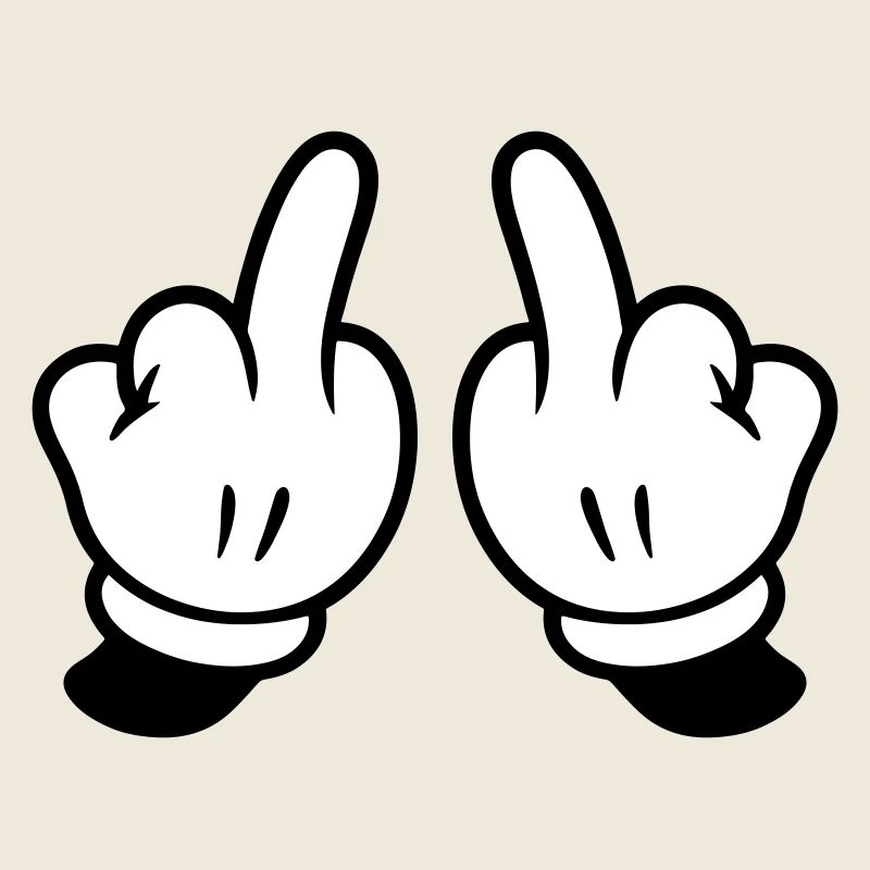 Mittelfinger Hand Frech