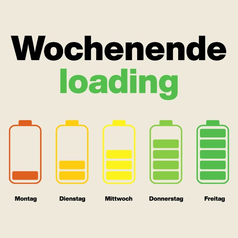 Wochenende loading – Akku voll am Freitag, Arbeit