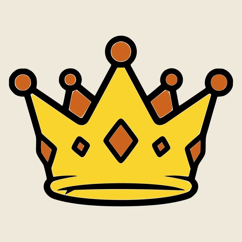 Golden King Crown Jewels Vector