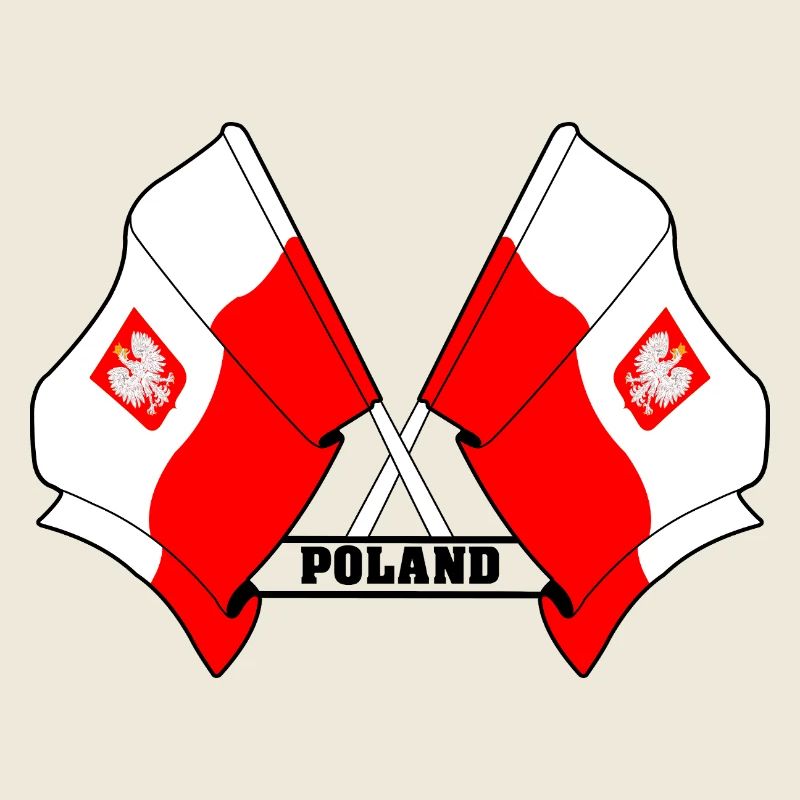 Poland Crossed Flags