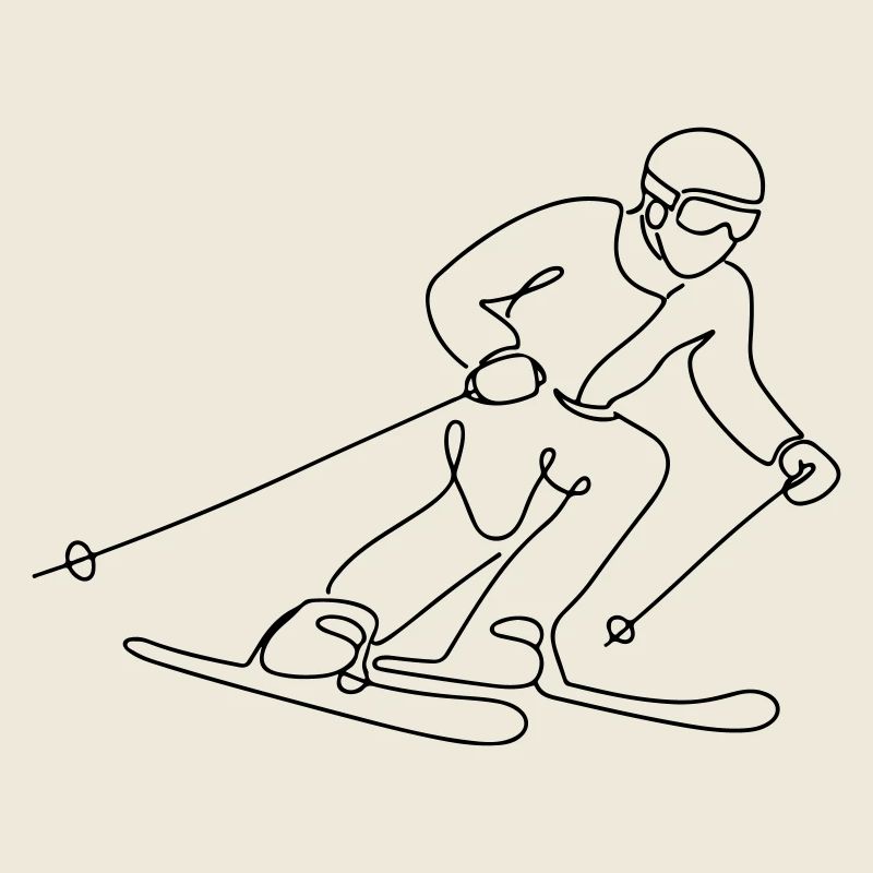 Illustration de skieur