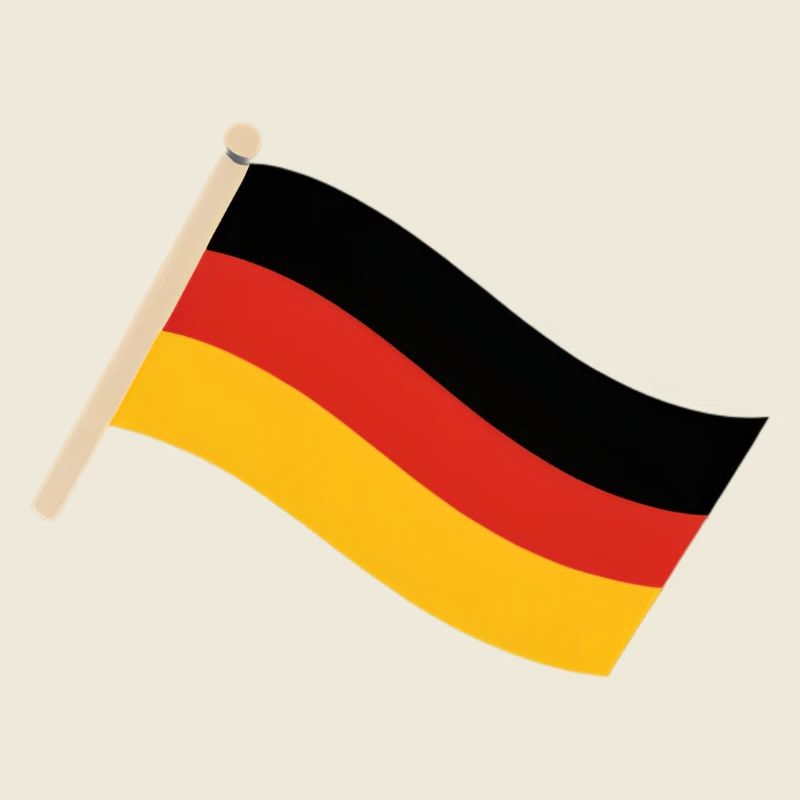 Le drapeau allemand dans le vent