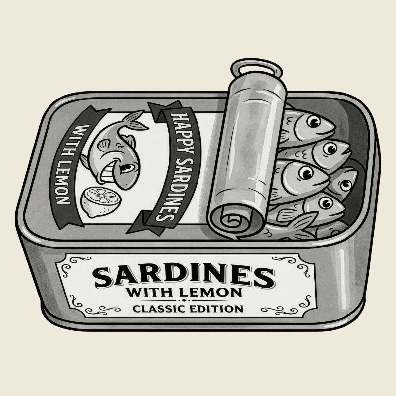 Sardines With Lemon Vintage Tin Label