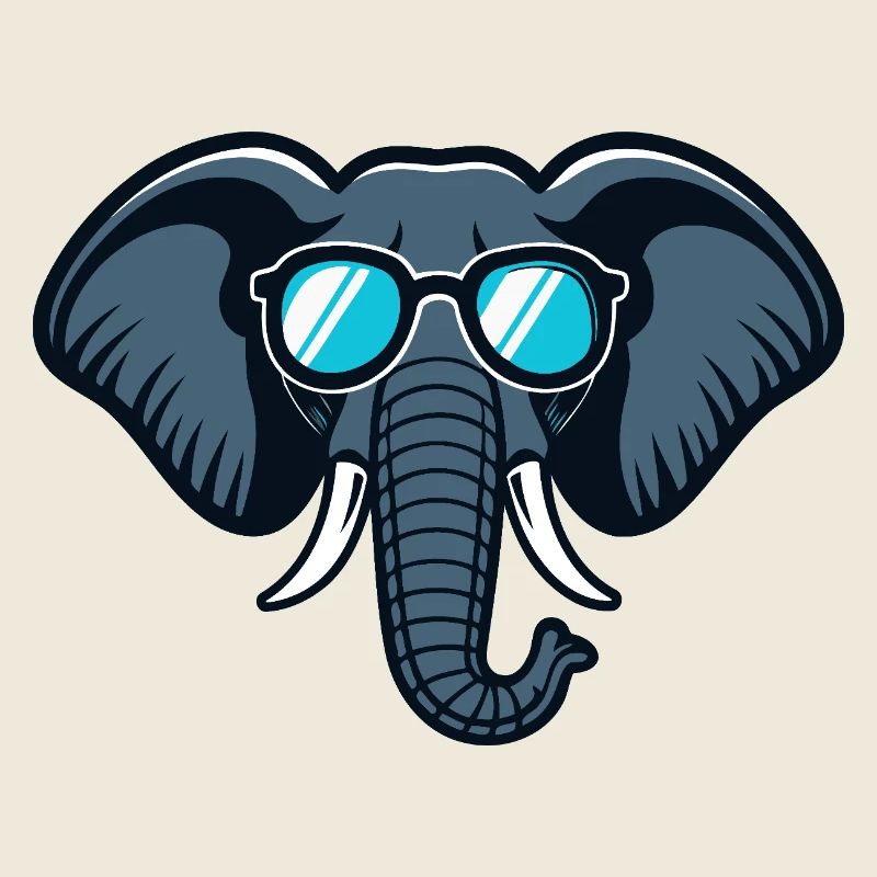 Elefanten-Retro-Brille