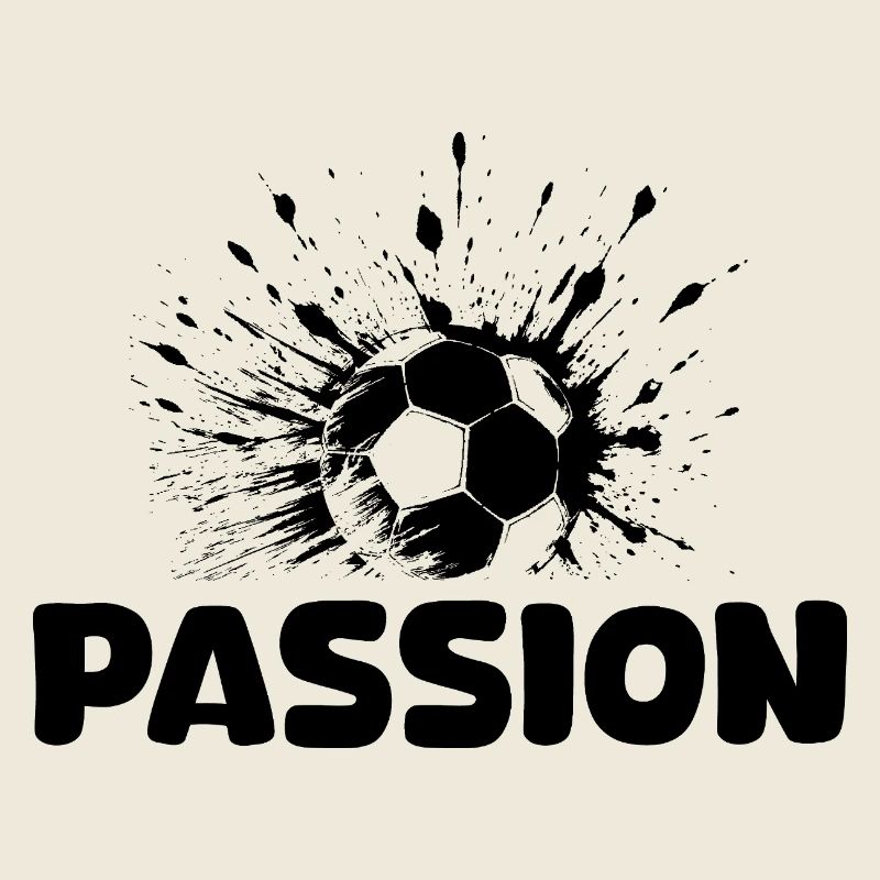 Explosiver Fußball in Schwarz-Weiß