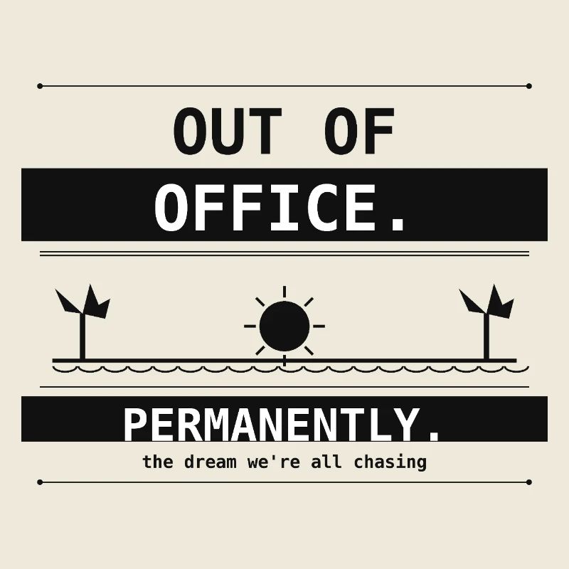 Hors du bureau. Définitivement. La vie de plage.