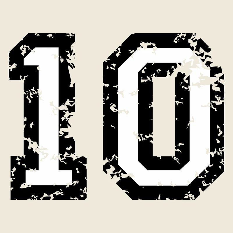 Le numéro dix - No. 10 (deux couleurs) blanc