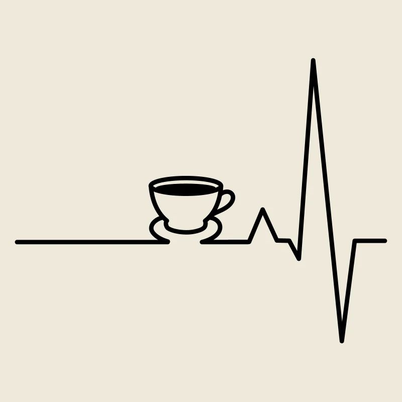 EKG coffee heartbeat