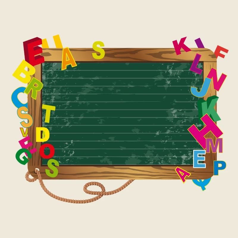 Tableau de l’école pour son propre marquage avec des lettres