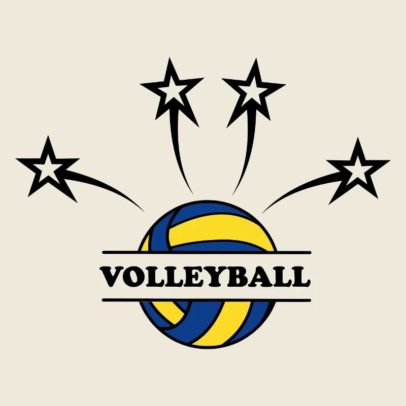 Ball, volleyball with 4 stars