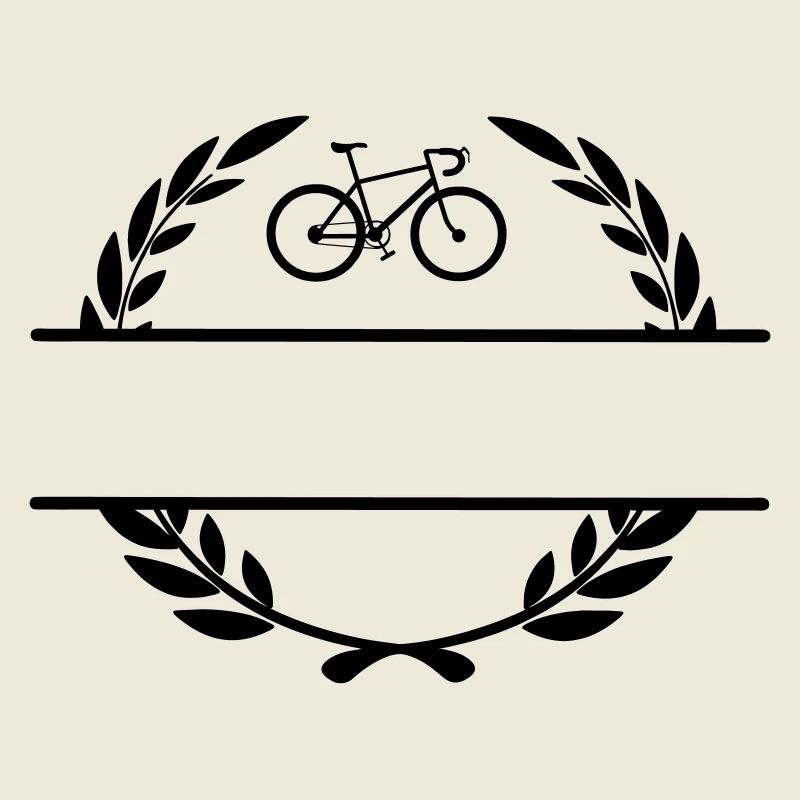 Fahrrad im Lorbeerkranz