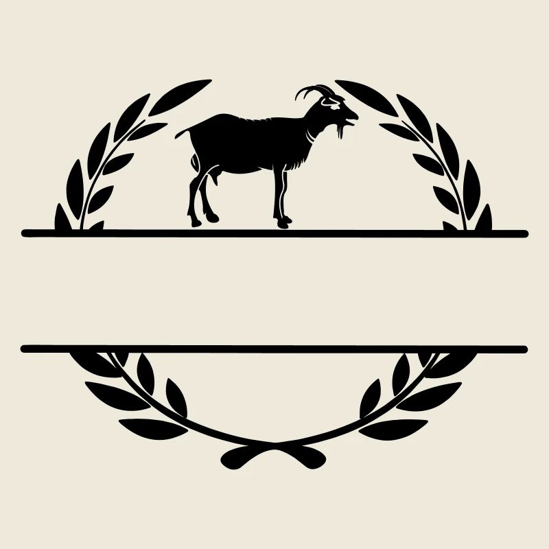 Couronne de laurier monogramme de fromage de chèvre