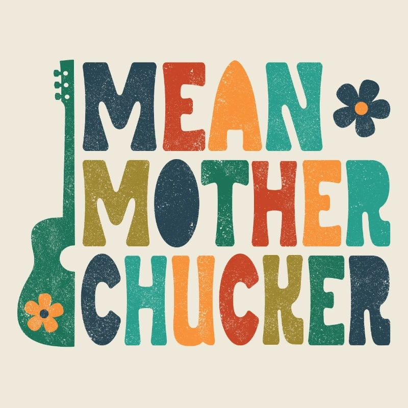 Méchante Mère Chucker à la guitare colorée