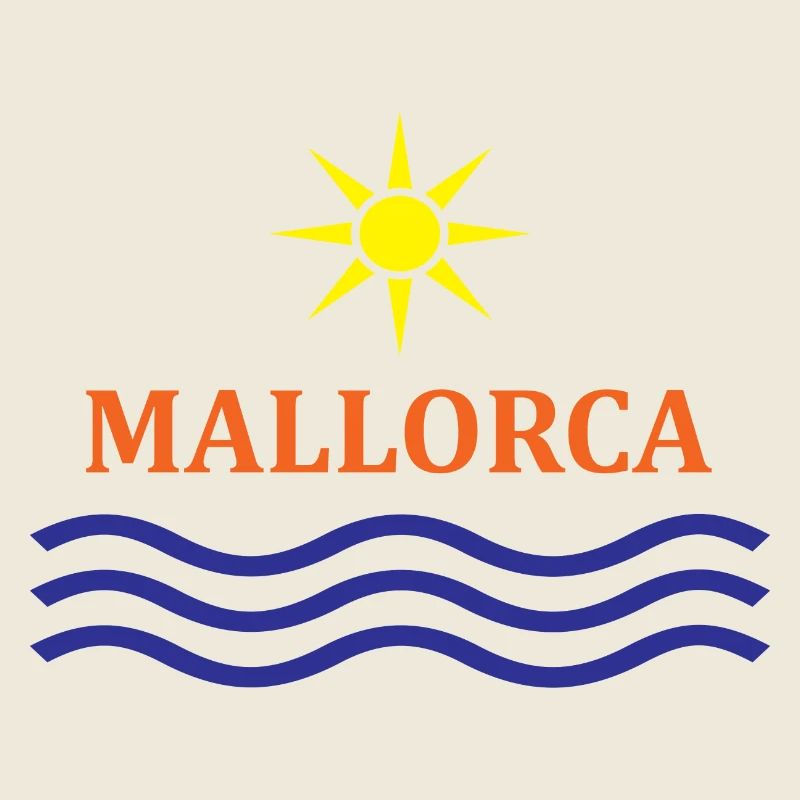 Soleil et vagues Motif Majorque