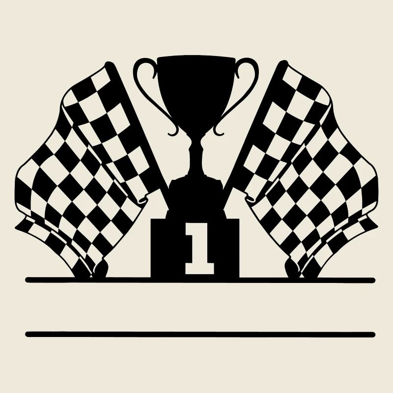 Car Racing Cup Flagge Nummer 1