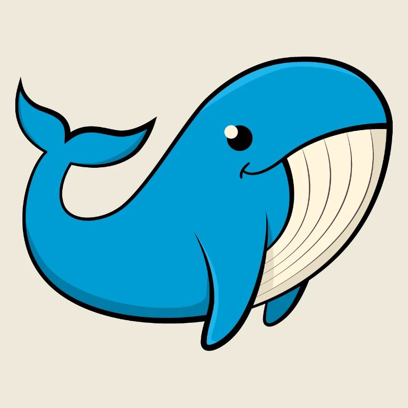 Fröhlicher Blauwal