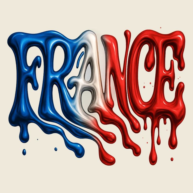 Design von Graffiti Liquid Tricolore FRANKREICH