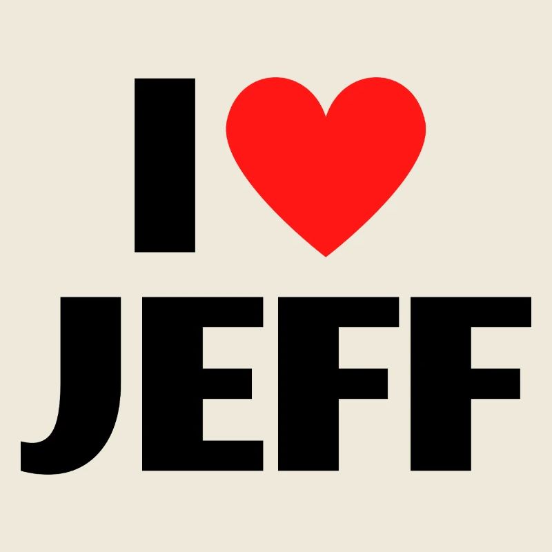 I love Jeff Rotes Herz Liebe Fan Geschenk