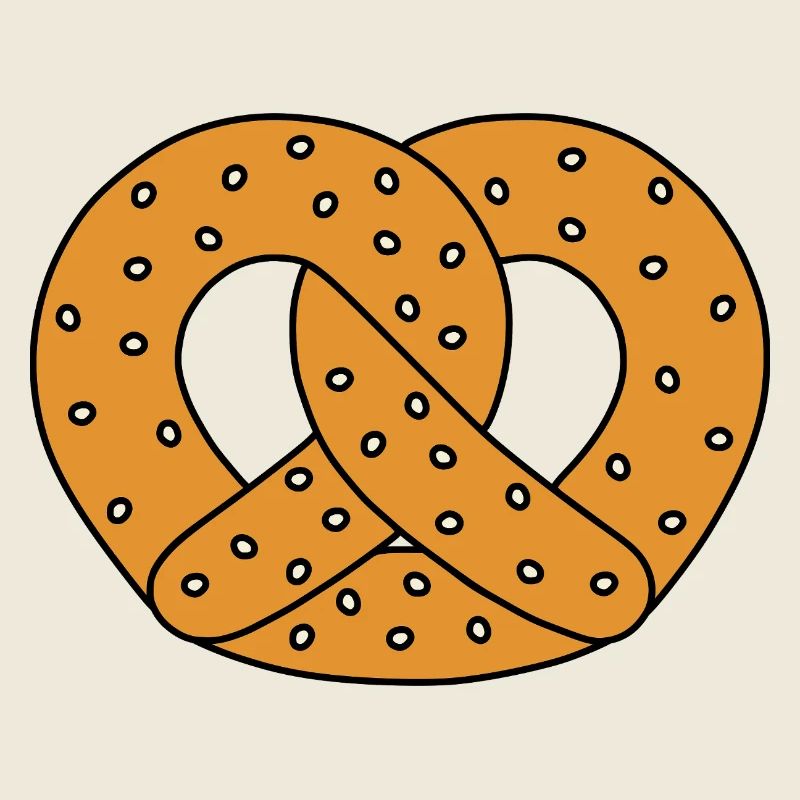 Pretzel with Sesame Seeds Illustration