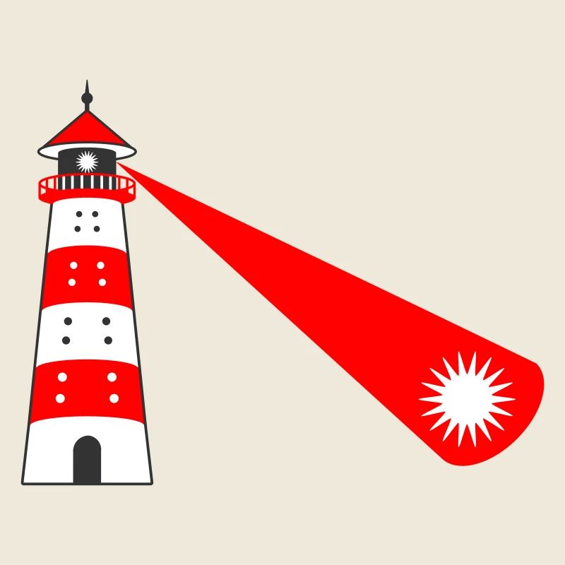 Lighthouse with a glow of light