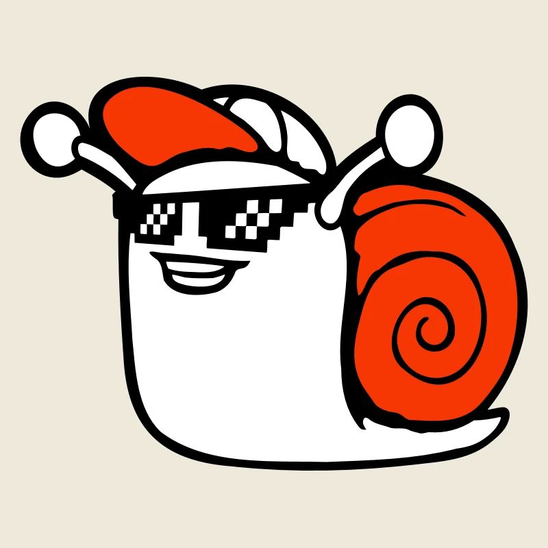 Schnecke Sonnenbrille niedlich süß glücklich Cool