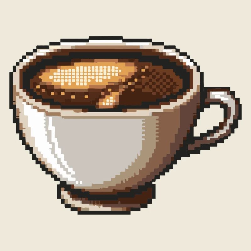 PixelCoffee Coffee Mug Art