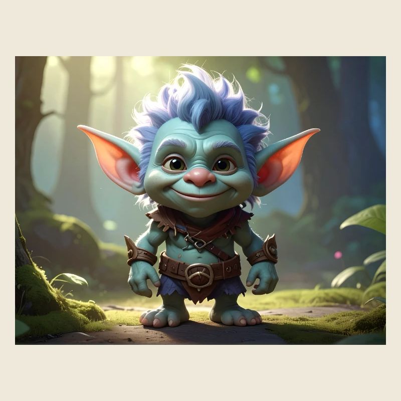 Troll de la forêt bleue dans la forêt de lune