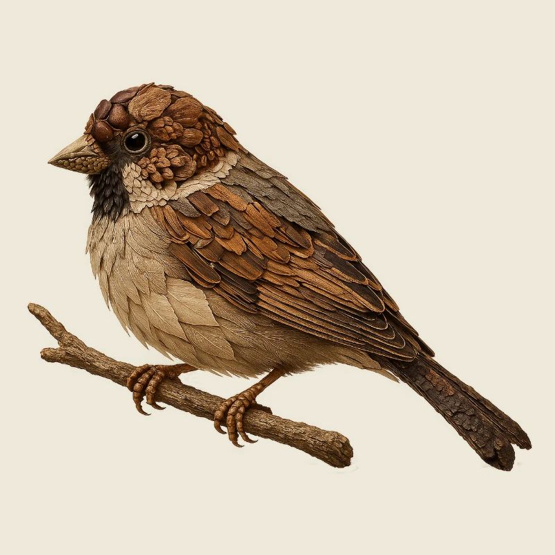 Moineau à l’aspect naturel
